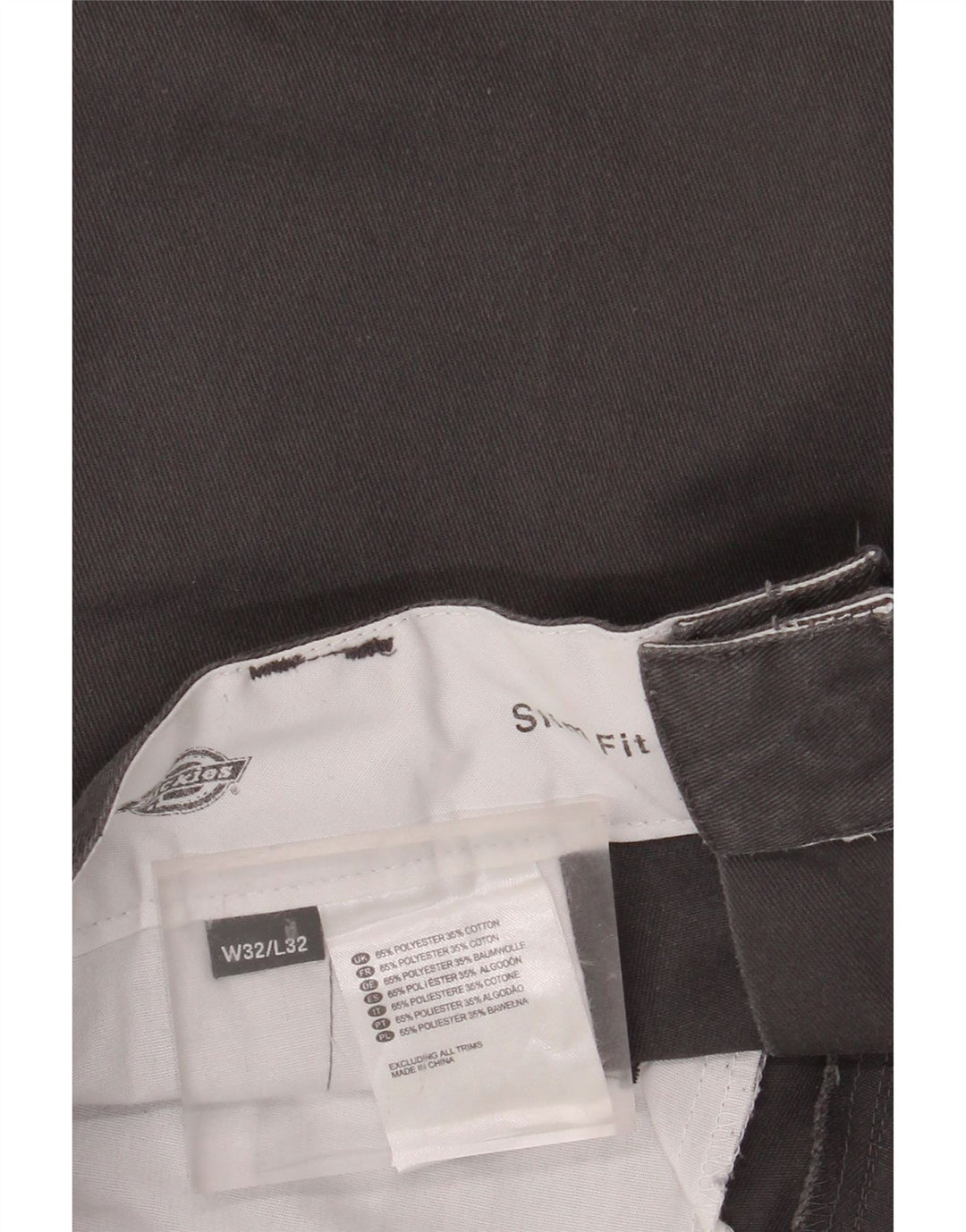 DICKIES Muške uske chino hlače W32 L32 sivi poliester