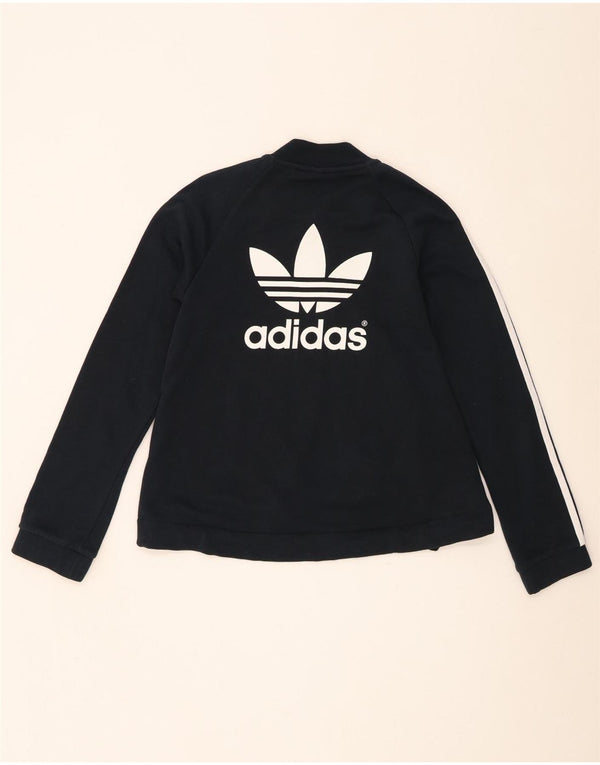 Adidas ženska gornja jakna s grafičkim motivima UK 8 Mala crna pamučna