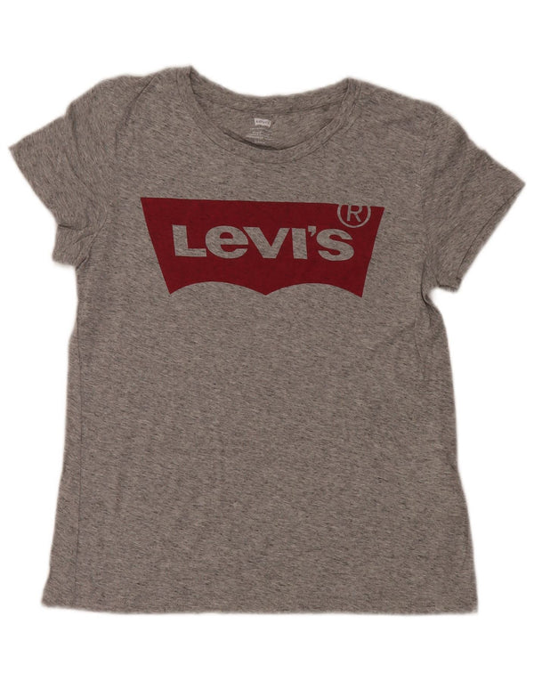 Levi's majica kratkih rukava s grafičkim motivima, UK 10 malih sivih flekastih pamuka