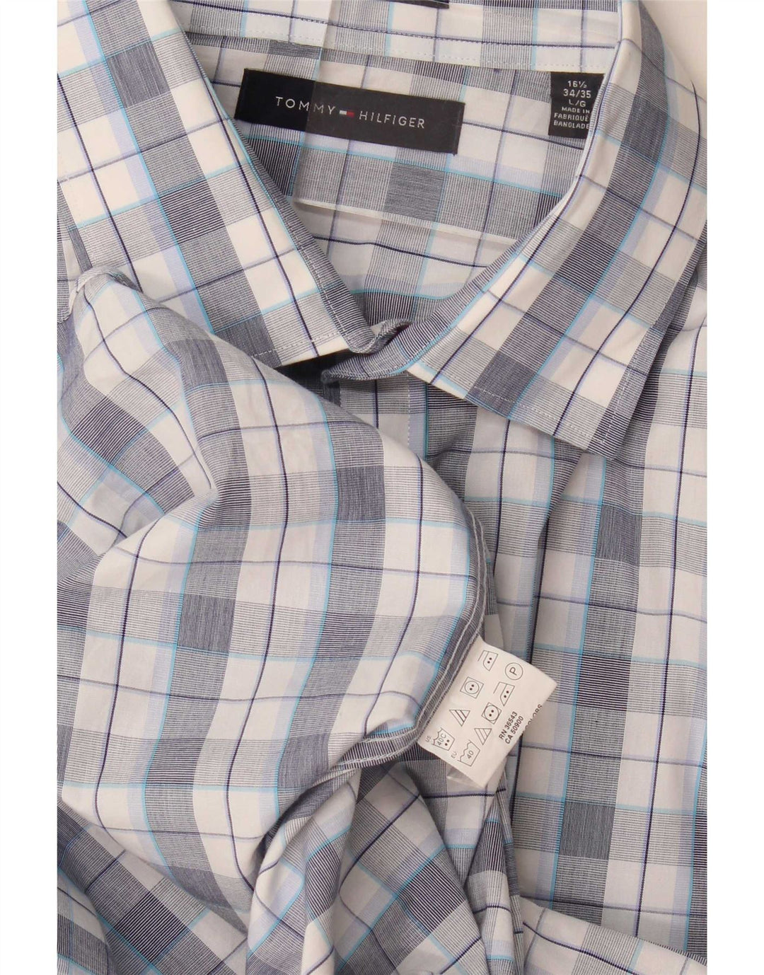 Tommy Hilfiger muška košulja veličina 16 1/2 veliki plavi karirani