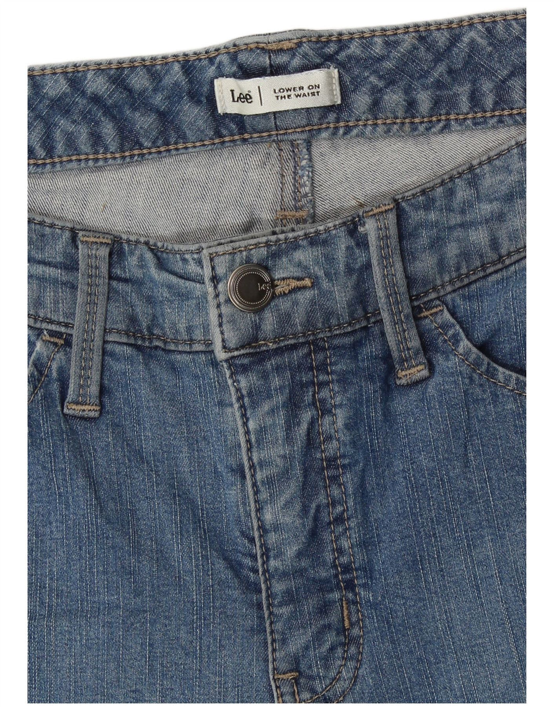 LEE ženske kapri traperice niskog struka W30 L17 plave