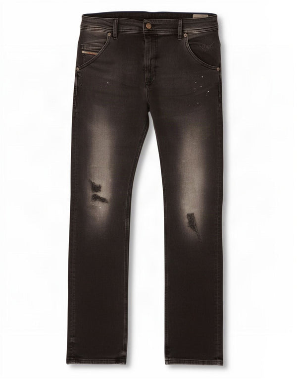 Diesel Boys Krooley Distressed Slim Jeans 15-16 Years W30 L31 Crni pamuk