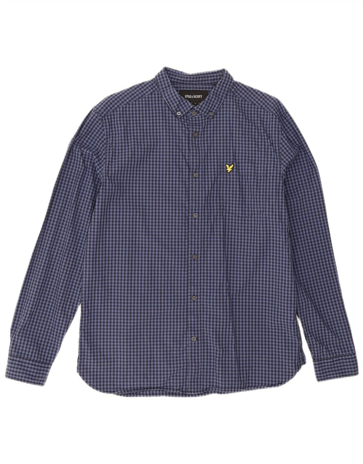 Lyle & Scott muška košulja velika tamnoplava gingham pamuk