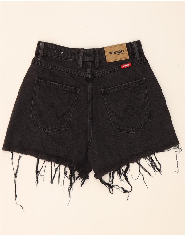 Wrangler ženske traper kratke hlače visokog struka US 7 srednje W24 crni pamuk