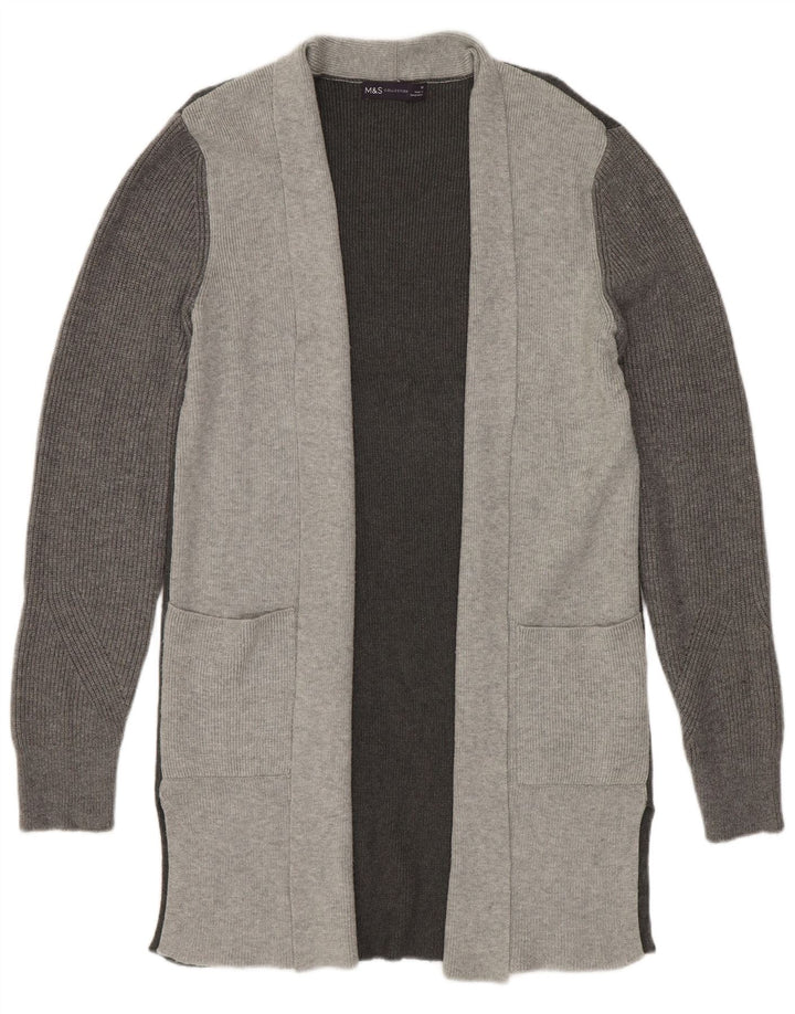 Marks & Spencer ženski dugi kardigan pulover UK 10 Small Gray