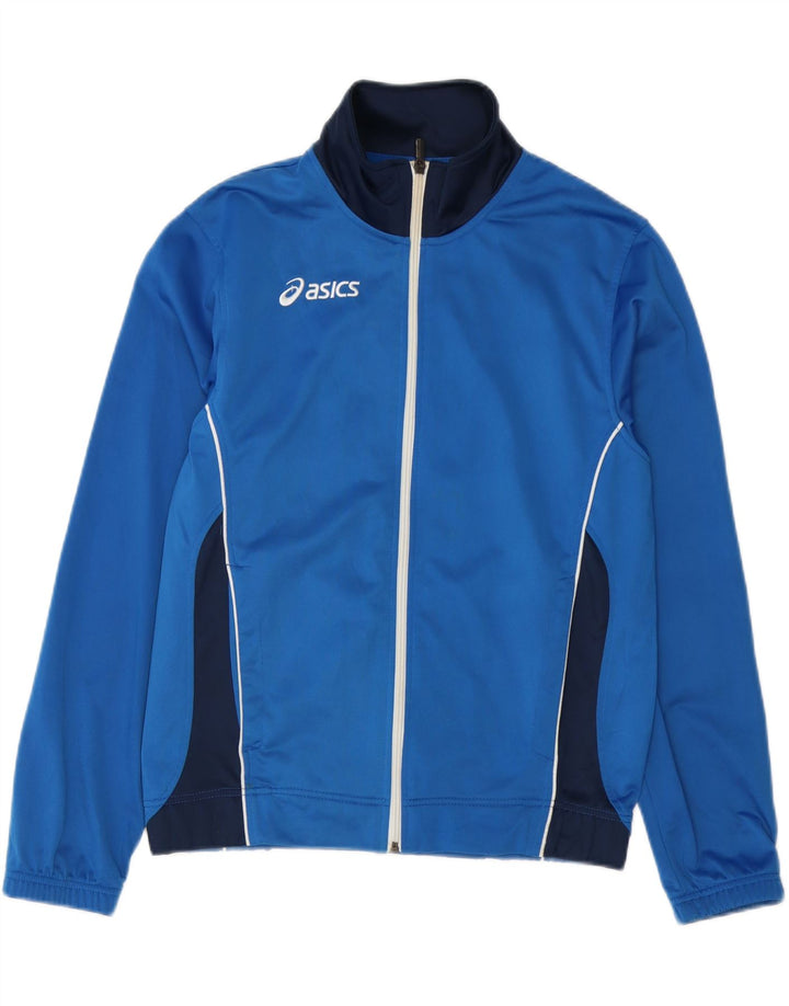 Asics muška gornja jakna trenirke Mala plava poliesterska boja
