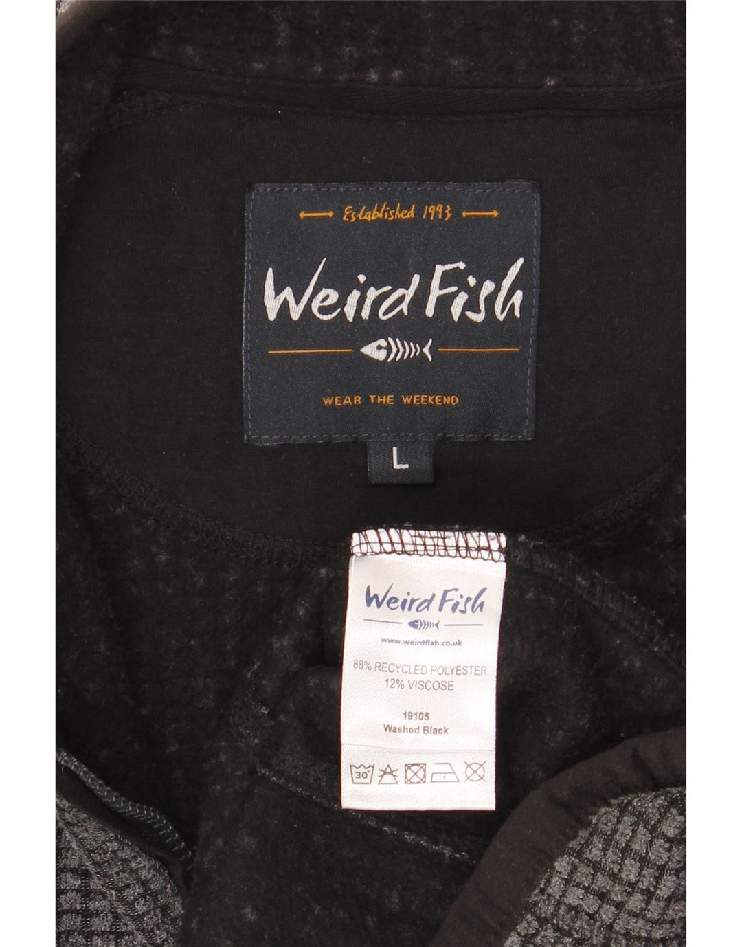 Weird Fish muška jakna od flisa UK 40 veliki sivi poliester