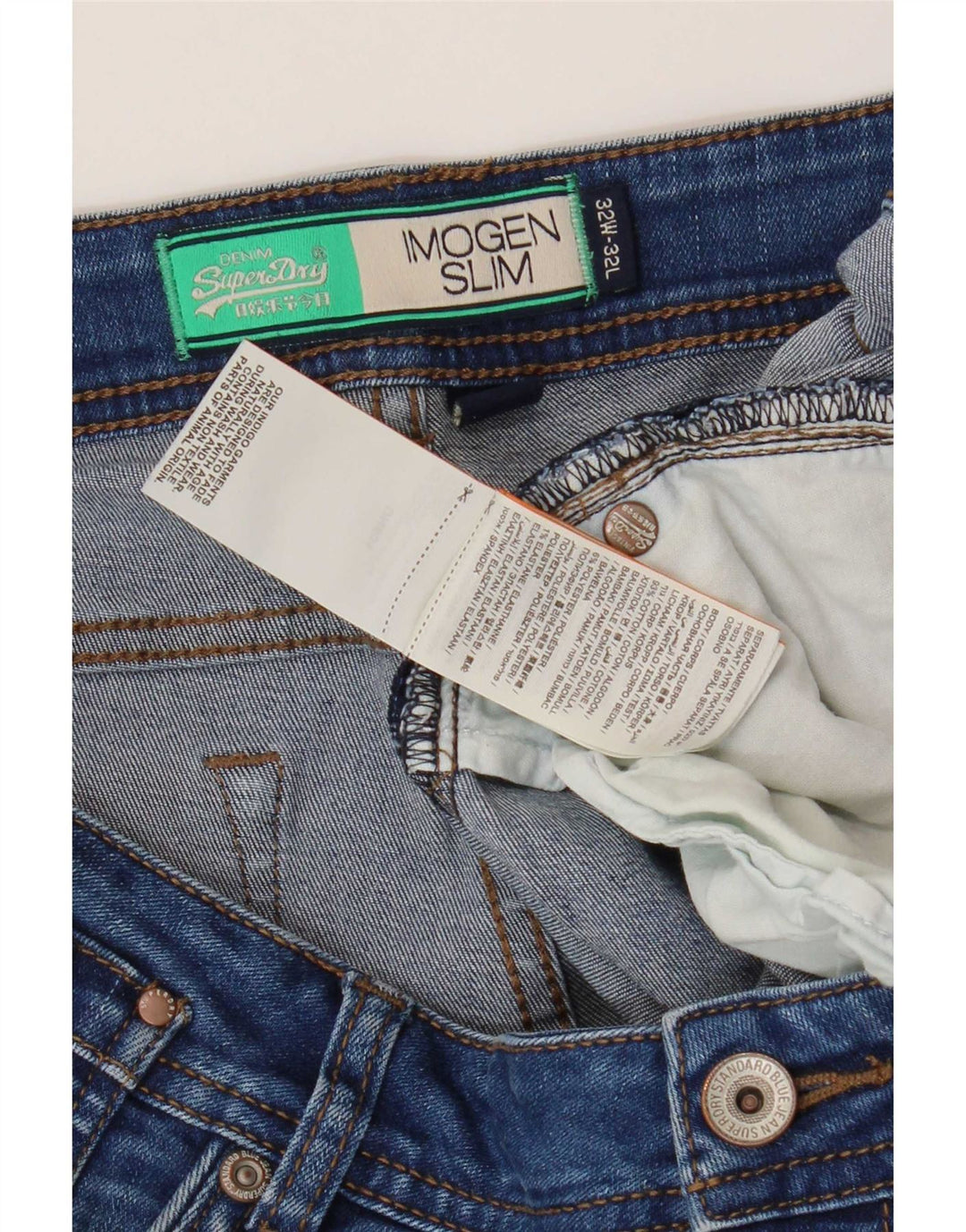 Superdry ženske uske traperice Imogen W32 L32 plavi pamuk