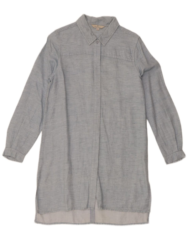 French Connection Womens Shirt Dress UK 8 Small Blue Lyocell