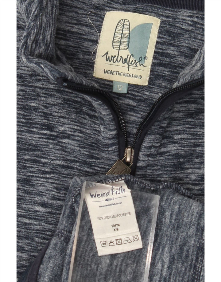 WEIRD FISH Ženska jakna od flisa UK 12 Srednji tamnoplavi pjegavi poliester