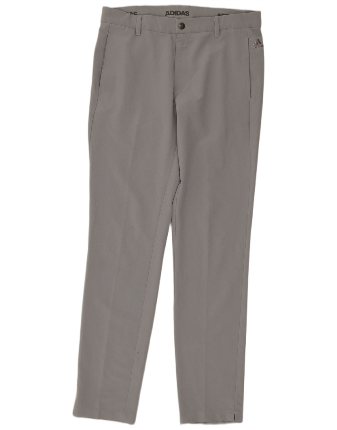 Adidas ženske uske chino hlače W32 L34 sivi poliester