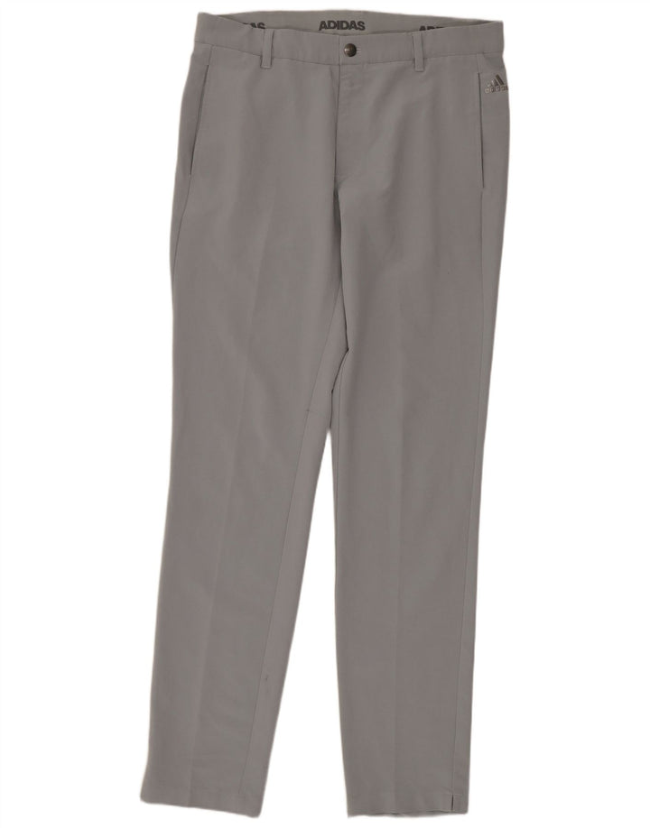 Adidas ženske uske chino hlače W32 L34 sivi poliester