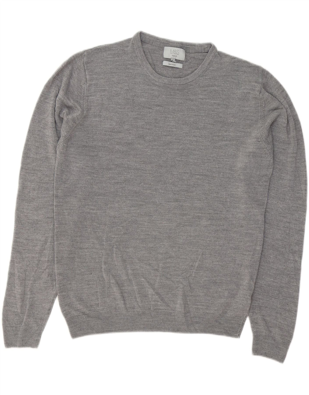 Marks & Spencer muški pulover s okruglim izrezom Regular Fit Large Grey