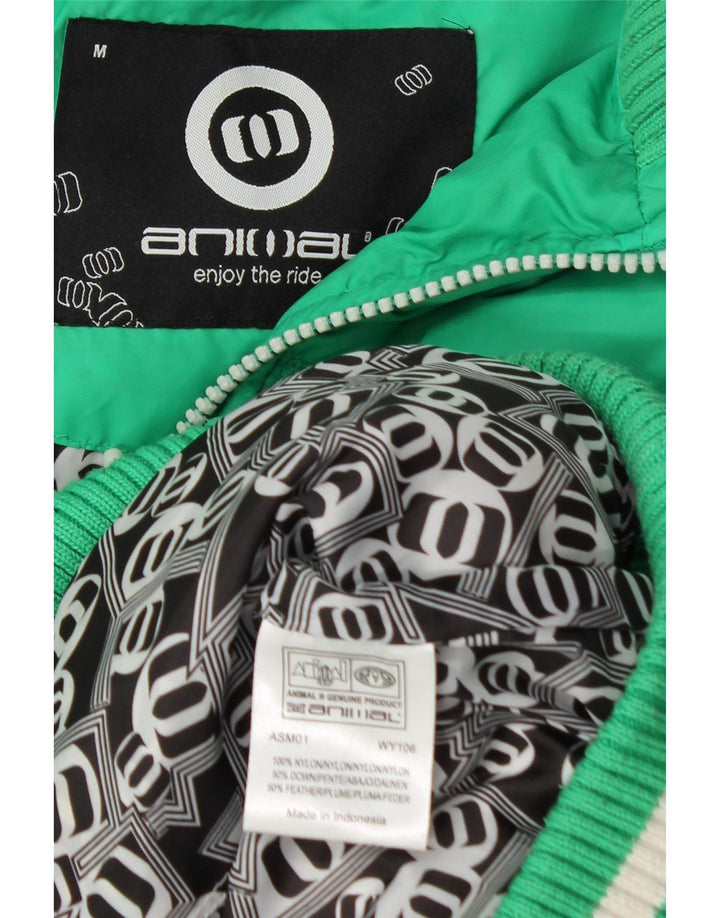 Animal Mens Podstavljena Gilet UK 38 Srednje Zeleni Najlon