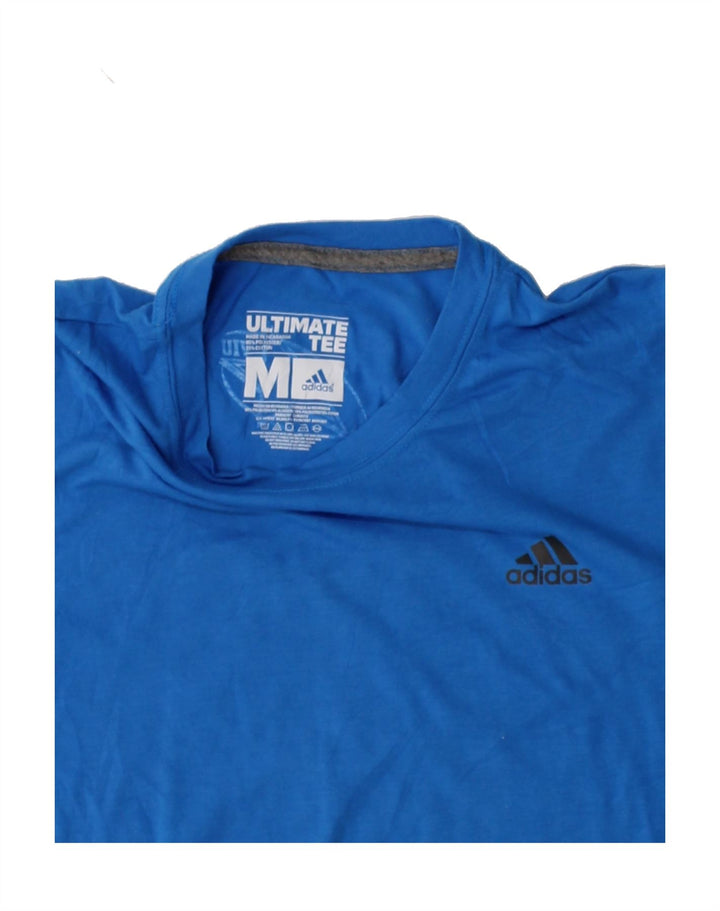 ADIDAS Womens Graphic T-Shirt Top UK 14 Medium Blue Polyester Vintage Adidas and Second-Hand Adidas from Messina Hembry 