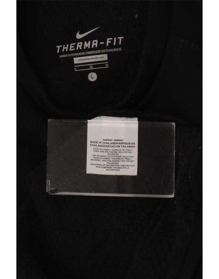 Nike muška majica Therma-Fit veliki crni poliester