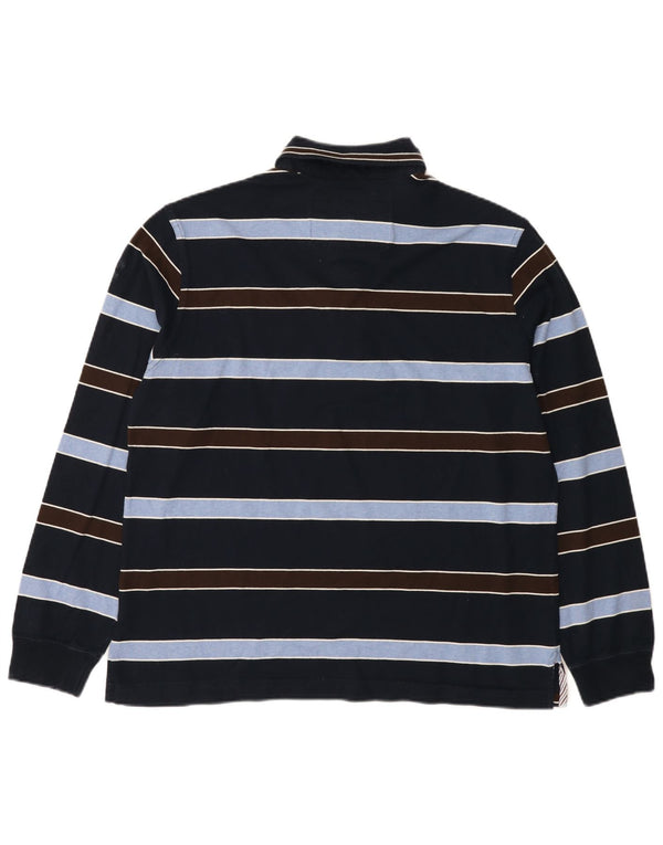 Paul & Shark muška polo majica dugih rukava s grafičkim motivima 2XL tamnoplava na pruge