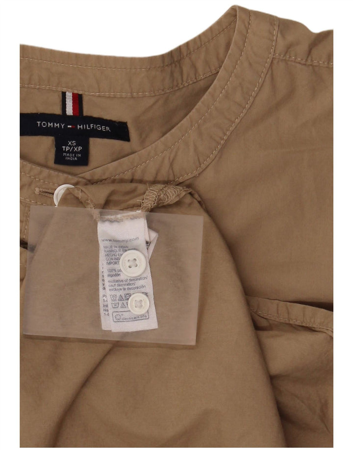 Tommy Hilfiger ženska prevelika haljina-košulja UK 6 XS bež pamuk