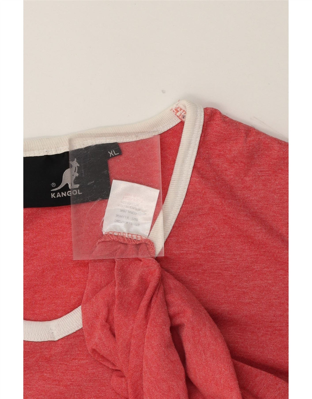 KANGOL Womens T-Shirt Top UK 18 XL Red Polyester Vintage Kangol and Second-Hand Kangol from Messina Hembry 
