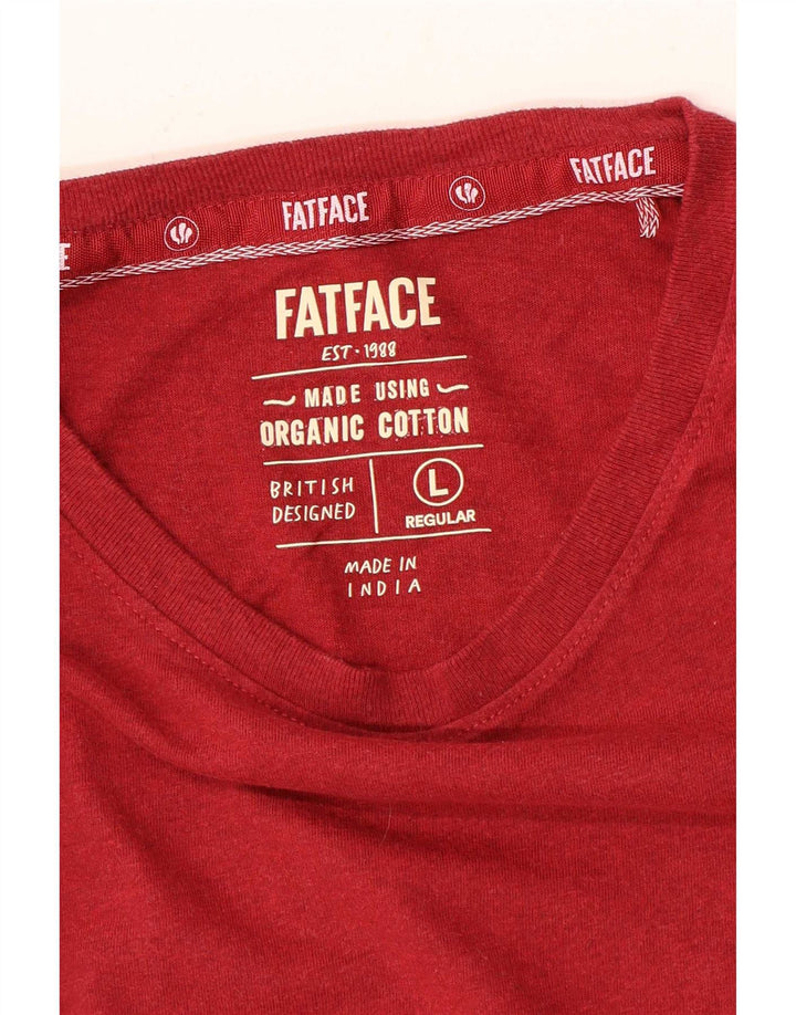 Fat Face Muška obična majica kratkih rukava Veliki crveni pamuk