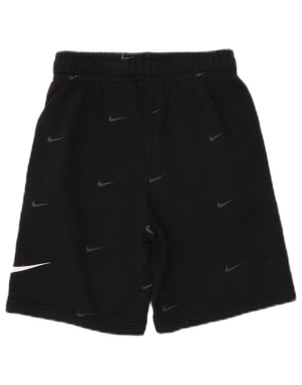 NIKE Boys Standard Fit Graphic Sport Shorts 8-9 Years Small Black Pamuk