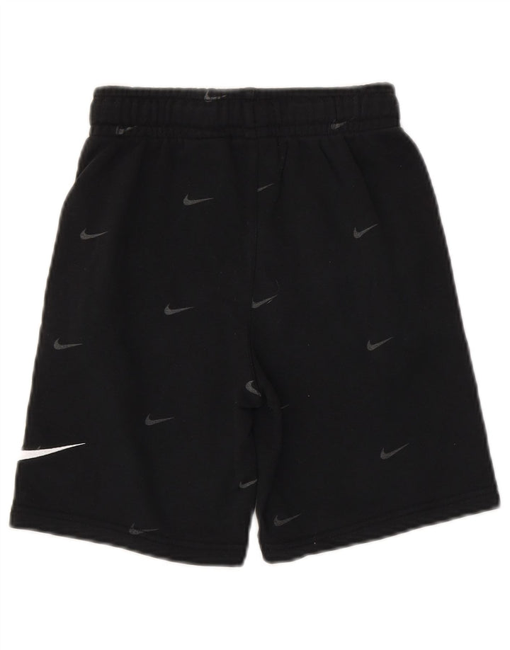 NIKE Boys Standard Fit Graphic Sport Shorts 8-9 Years Small Black Pamuk