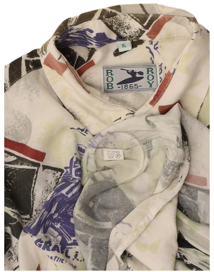 ROB ROY Muška grafička majica kratkih rukava XL višebojna patchwork viskoza