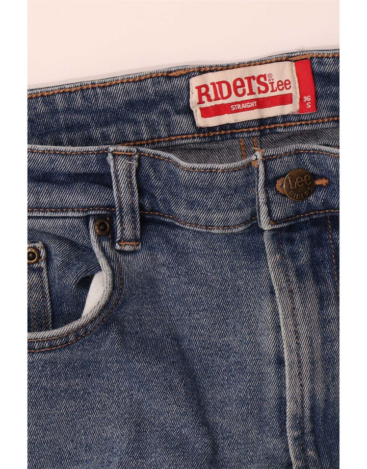 Lee Mens Riders Straight Jeans W36 L30 Plavi pamuk