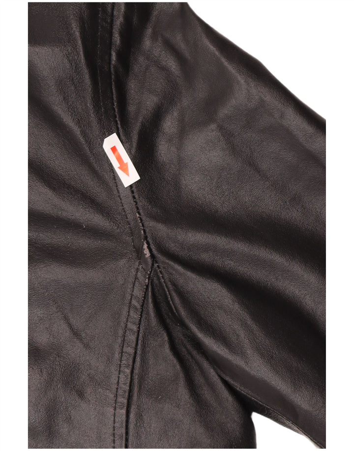 Vintage muška kožna jakna EU 48 srednje crne kože