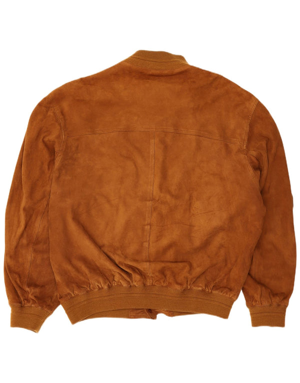 Vintage muška bomber jakna od brušene kože IT 54 2XL bež koža