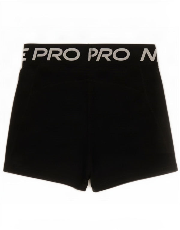 Nike Womens Dri Fit Graphic Sport Shorts UK 8 Small Black