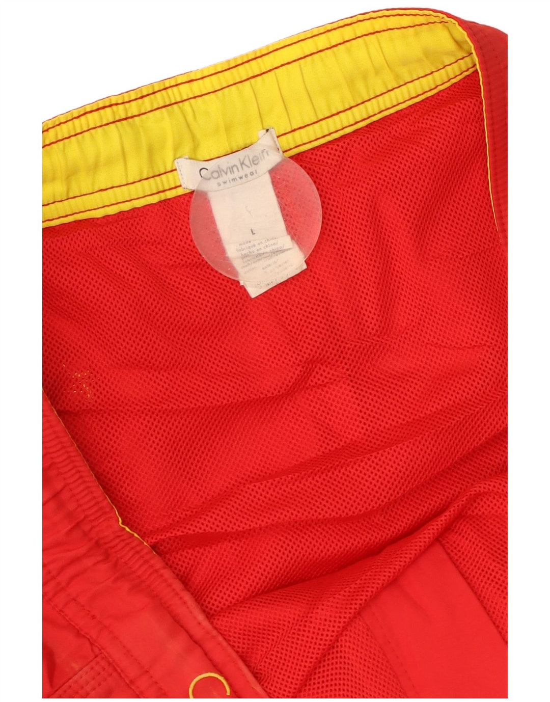 Calvin Klein muške kratke hlače za kupanje s grafičkim motivima, veliki crveni poliester u boji