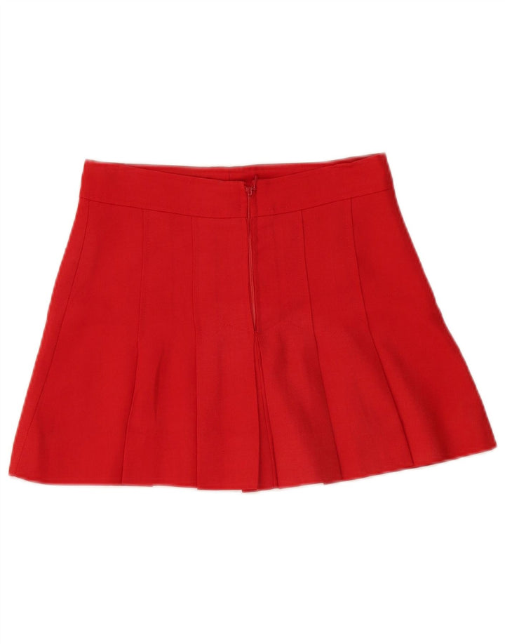Vintage ženska mini suknja A-kroja W28 srednje crvena