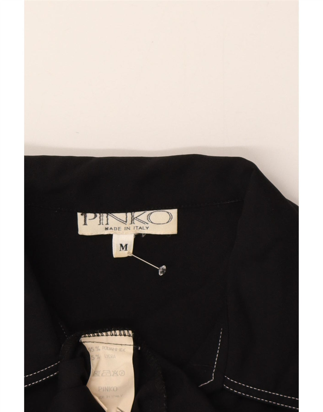 Pinko ženska plašt haljina kratkih rukava UK 12 Srednji crni poliamid