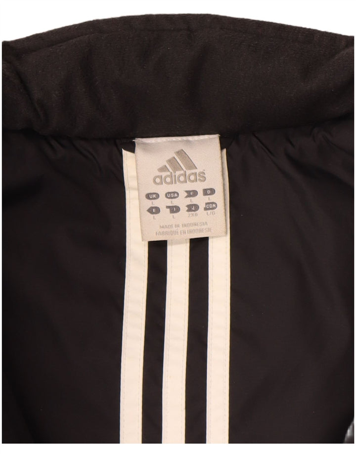 Adidas muška podstavljena jakna UK 40 veliki crni poliester u boji
