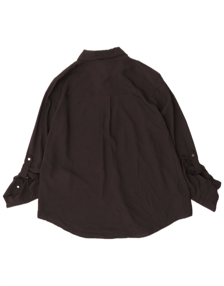 Dkny ženska košulja bluza UK 16 veliki crni poliester