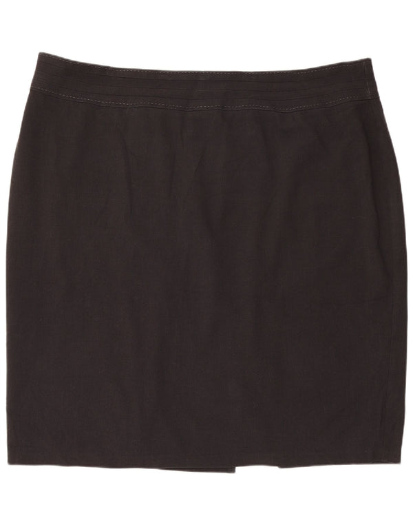 MARKS & SPENCER Womens Pencil Skirt UK 26 5XL Black Polyester