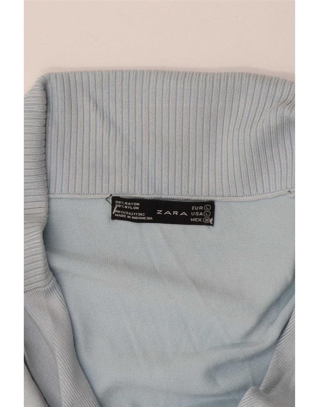 Zara ženski kardigan pulover UK 16 Large Blue Rayon