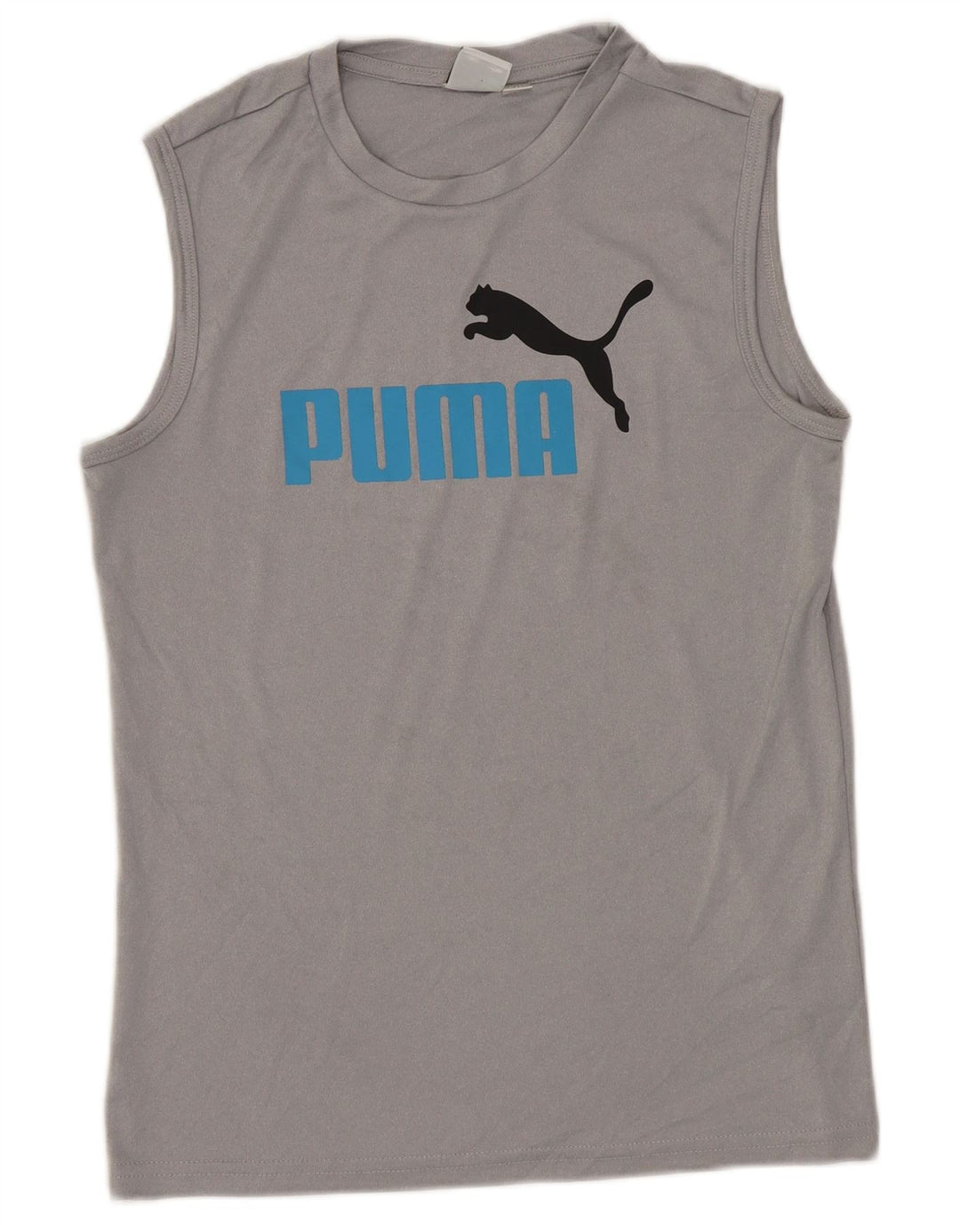 Puma Boys Graphic Vest Top 10-11 Years Medium Gray Poliester