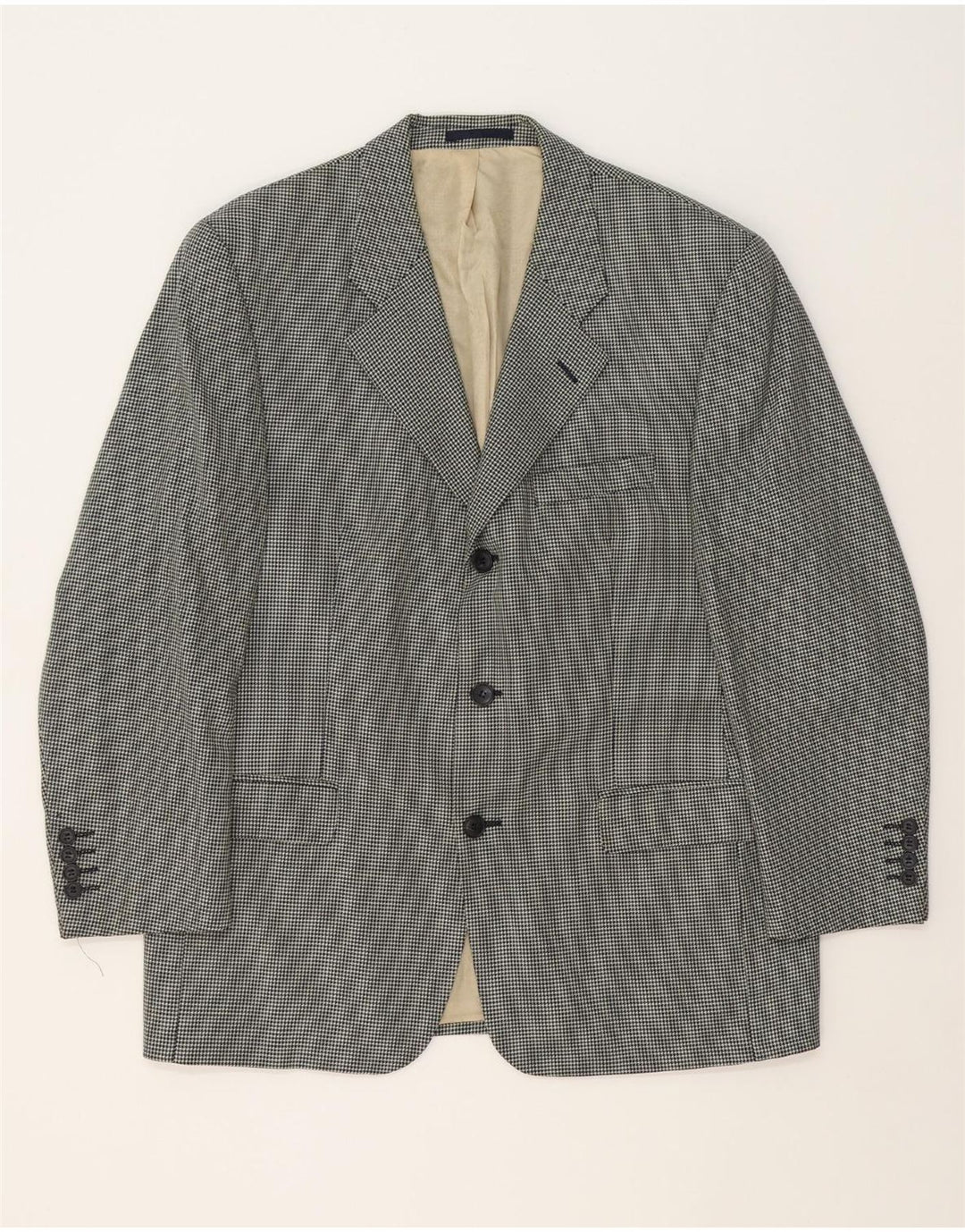 DOUGLAS Mens 3 Button Blazer Jacket IT 52 XL Green Check Wool Vintage Douglas and Second-Hand Douglas from Messina Hembry 