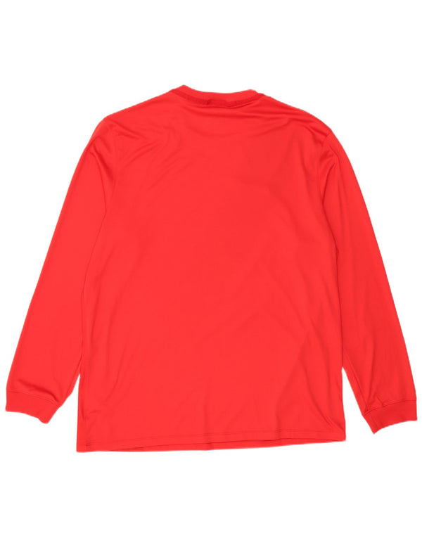 NIKE muška Dri Fit majica s dugim rukavima XL, crveni poliester u boji