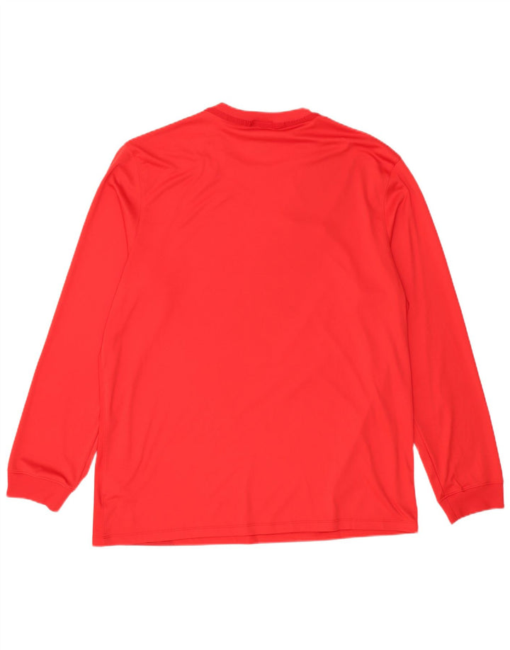 NIKE muška Dri Fit majica s dugim rukavima XL, crveni poliester u boji