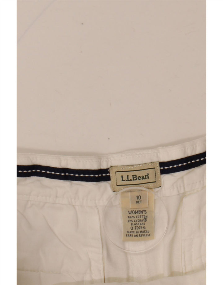L.L.BEAN Ženske chino kratke hlače srednjeg rasta US 10 Large W30 Bijeli pamuk