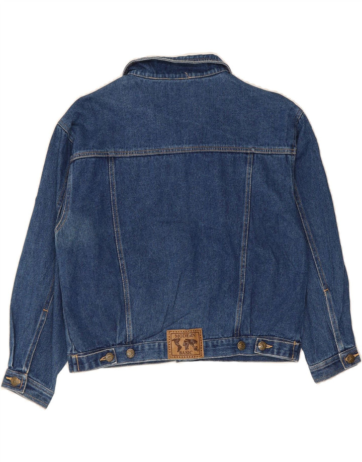 VINTAGE Womens Denim Jacket UK 16 Large Blue Cotton Vintage Vintage and Second-Hand Vintage from Messina Hembry 