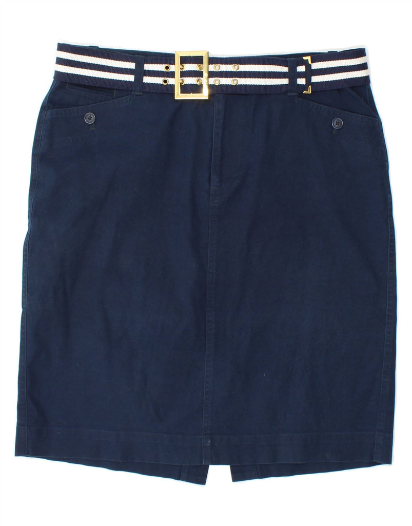 RALPH LAUREN Womens Denim Skirt US 10 Large W33  Navy Blue Cotton Vintage Ralph Lauren and Second-Hand Ralph Lauren from Messina Hembry 
