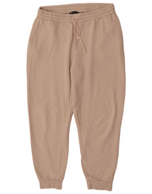 Zara ženska trenirka hlače Joggers UK 16 Large Beige Cotton