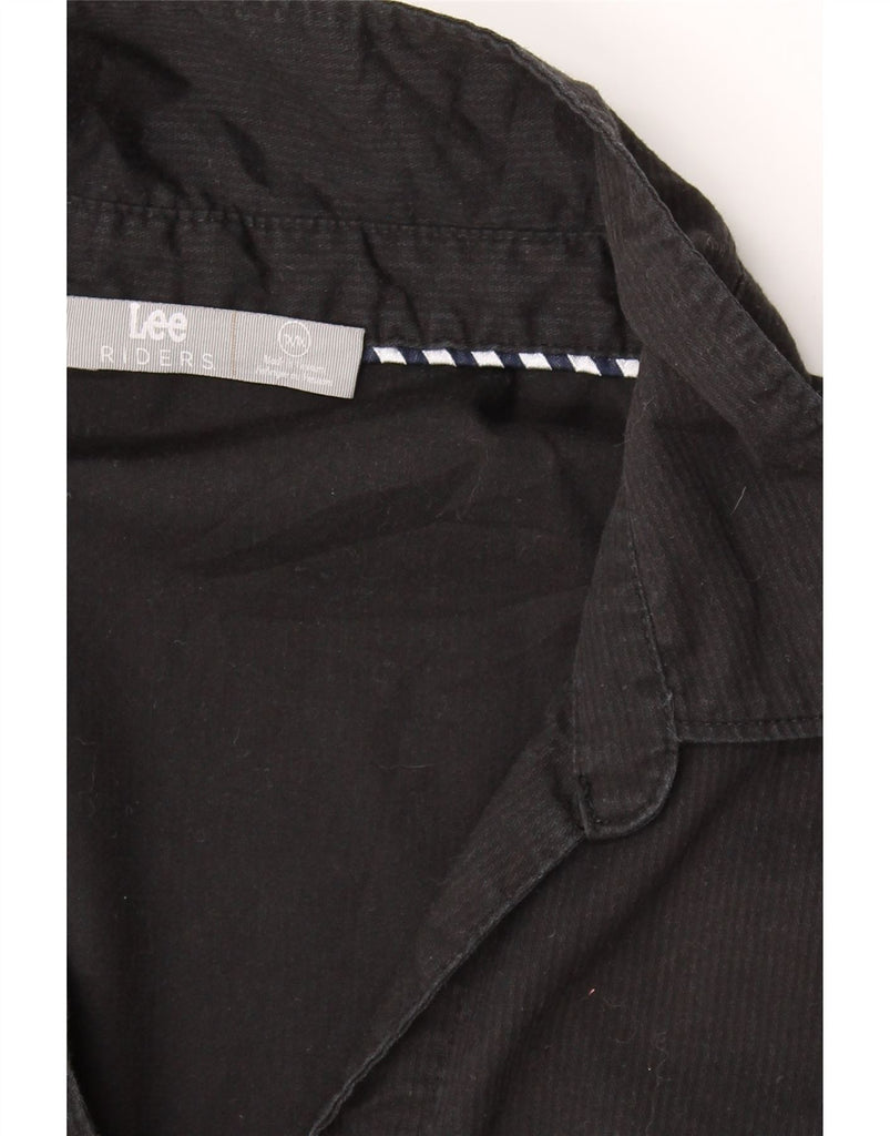 LEE COOPER Womens Oversized 3/4 Sleeve Shirt UK 18 XL Black Cotton Vintage Lee Cooper and Second-Hand Lee Cooper from Messina Hembry 