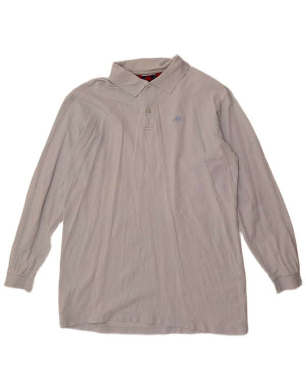 Kappa muška polo majica dugih rukava srednje plavi pamuk