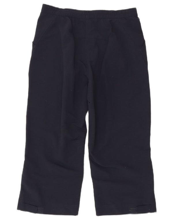 Adidas ženske široke kapri kargo hlače UK 8 male W28 L20 tamnoplave
