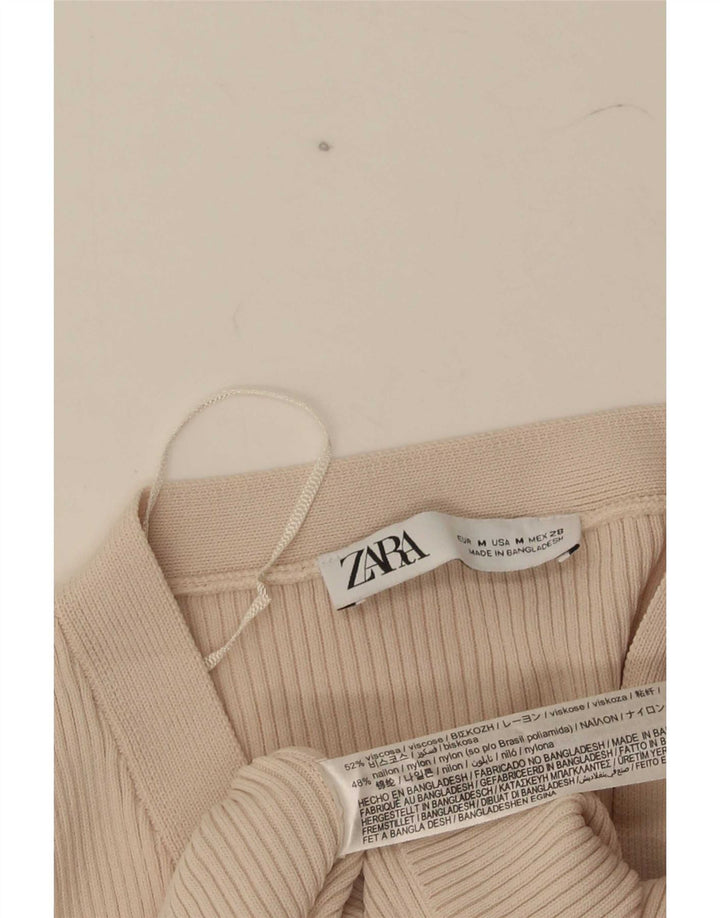 Zara ženski kratki kardigan UK 12 srednje bež viskoza